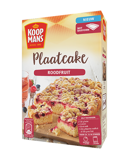 Plaatcake Roodfruit