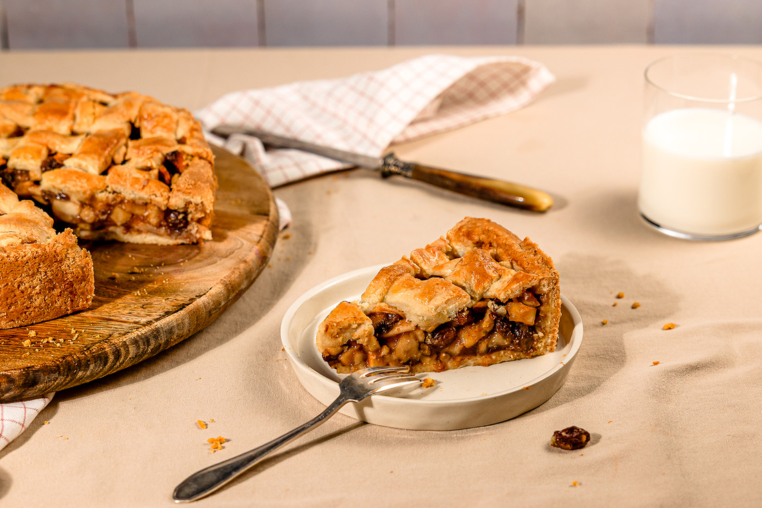 Appeltaart met vlierbloesemsiroop