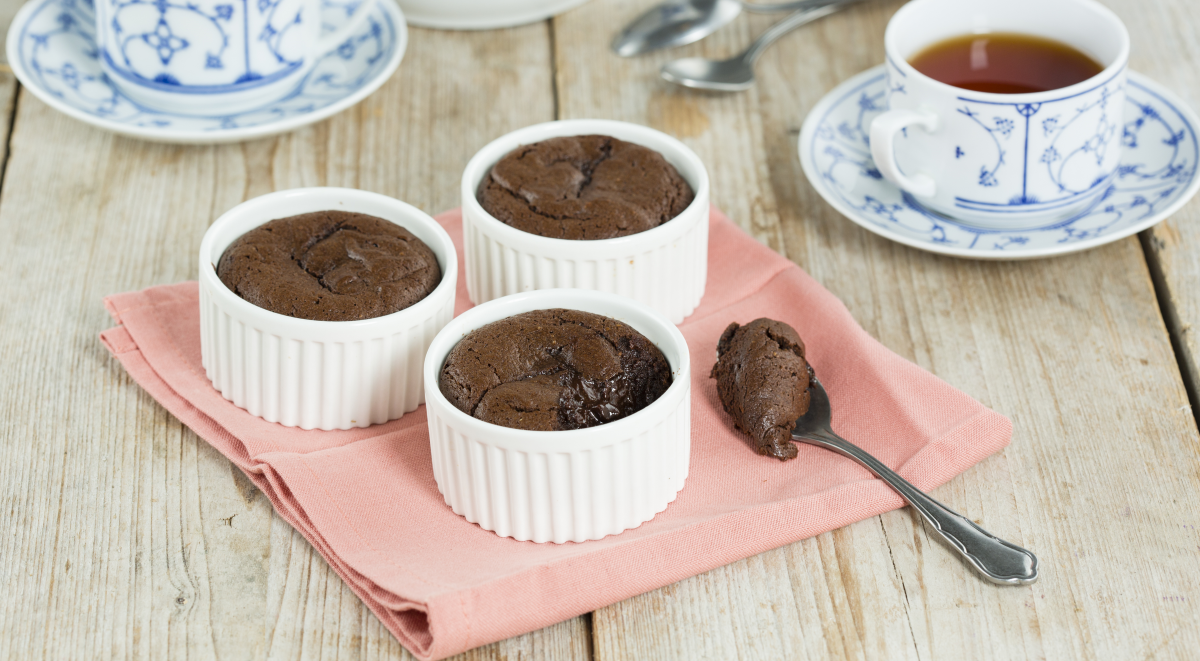 Glutenvrije chocoladetaartjes (gâteau-chaud)