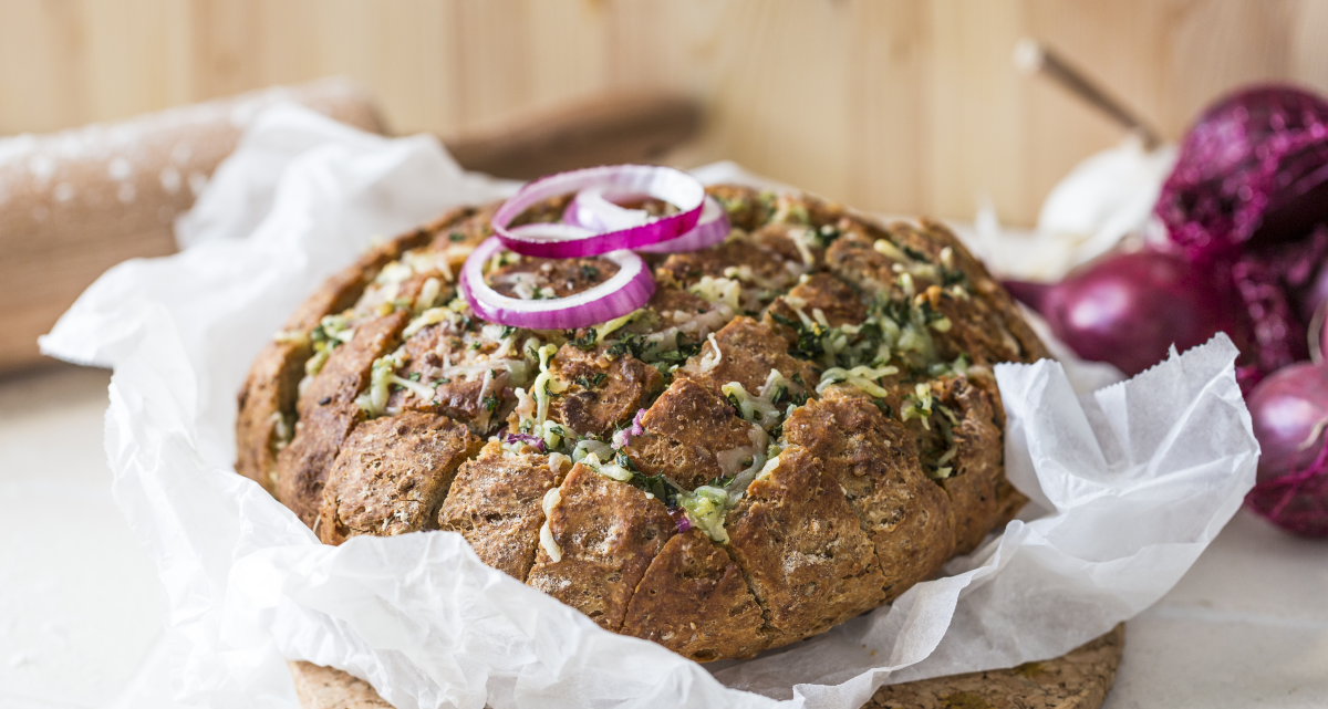 Plukbrood met knoflook en kaas