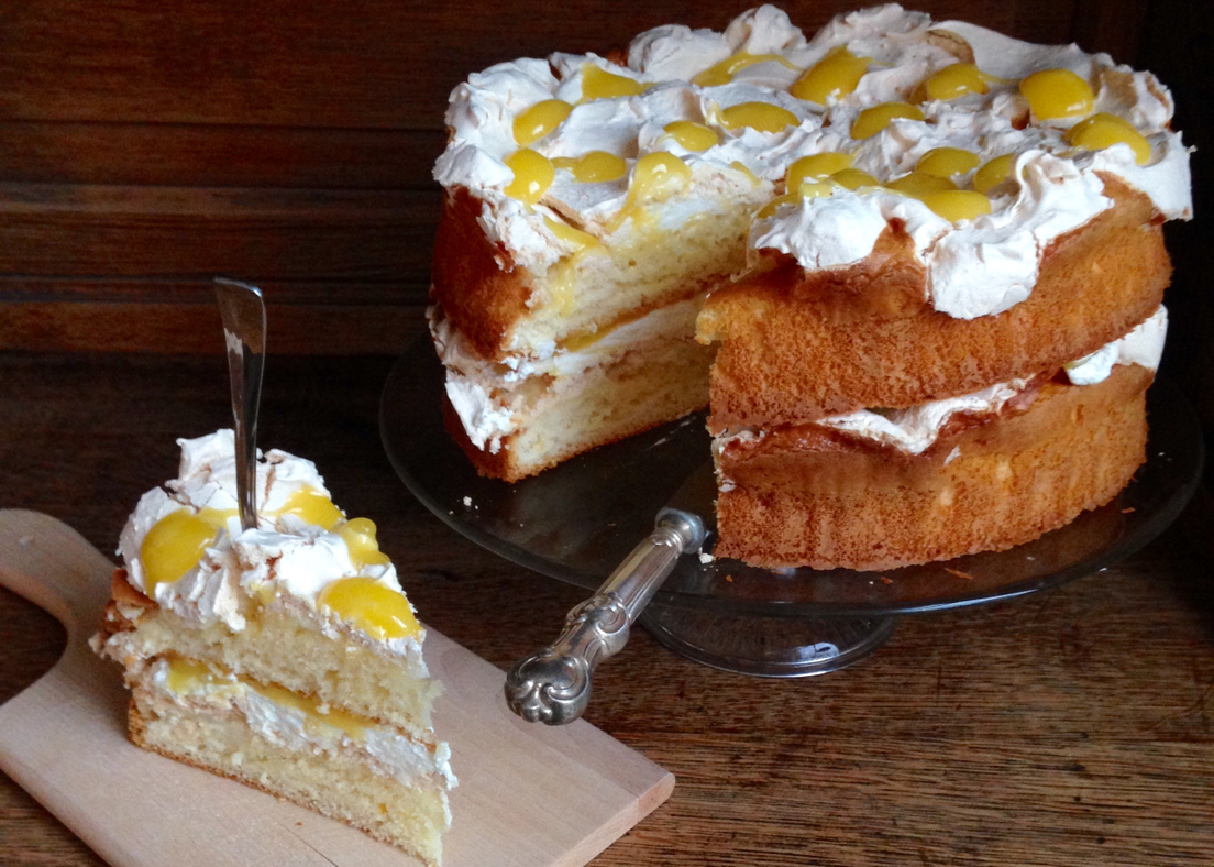 Kwarkcake met meringue en lemoncurd van Saakje