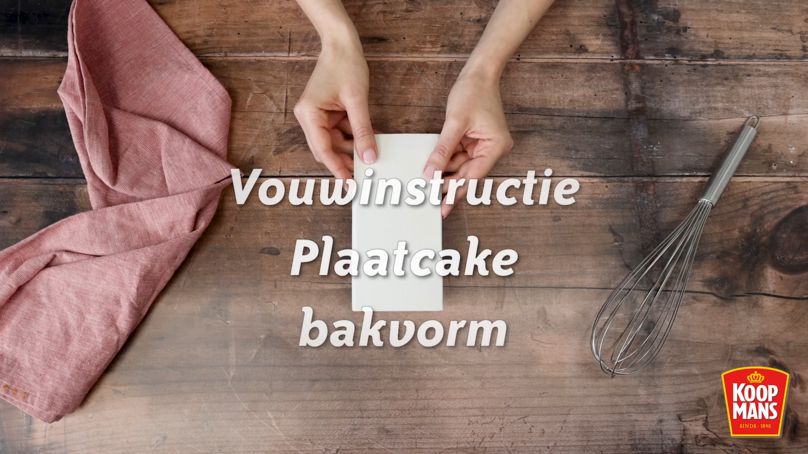 Vouwinstructie Plaatcake bakvorm